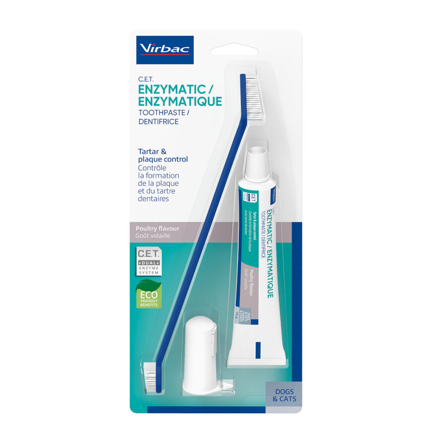 Virbac Kit Dent&iacute;frico Enzim&aacute;tico para c&atilde;es C.E.T, , large Imagem n&uacute;mero 1